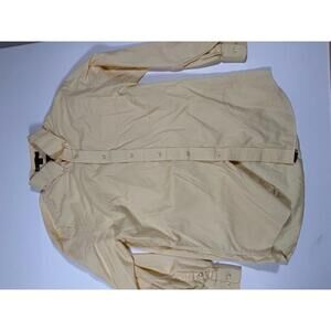 Tommy Hilfiger Men's Yellow Button-Down Cotton Shirt Size 15